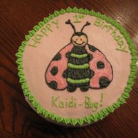 Ladybug Smash Cake smash cake for a 1st birthday, strawberry cake with strawberry buttercream icing. cake started as a 6" cake but i trimmed it down to a...