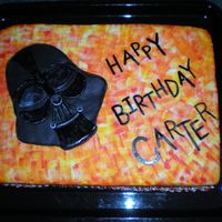 Darth Vader Cake I made this cake for a little boy that I use to look after. Both he and his brother are very into Star Wars.