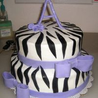 Zebra Stripes I made this cake for my neices 12th birthday, I modeled it after another CC'rs cake! :) Thank you for the great design idea!! TFL!