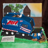 Allied Waste Truck This cake was done for a man retiring after 46 years plus. OMG this was so time consuming. I said never again. I may have to bite my tounge...