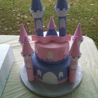 Princess Castle Cake 8" & 6" Vanilla cake with Raspberry filling