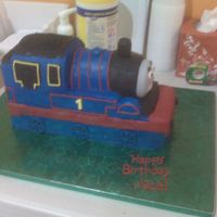 Thomas The Train 3d Thomas carved with the instructions from Wendy on Blogspot! Thanks Wendy :) http://thomasthetankenginecake.blogspot.com