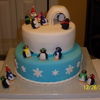 It's A Penguin Christmas! 8 & 10" Figurines made of fondant