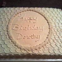 Ivory Lace Cake This cake was for a woman turning 80. The lady that ordered it wanted something with lace that looked vintage and metioned the 40s so I...