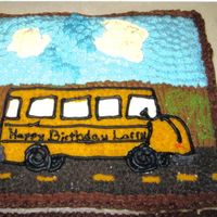 Birthday Cake For A Jack Of All Trades This cake was done for a man that is the school bus driver, janitor(the mop bucket) and a farmer...I had to fit them all in one cake....