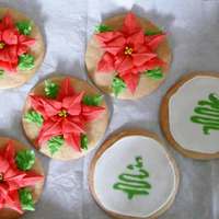 Poinsettia Christmas Cookies 