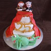 Hubby's 25Th Bithday Cake - Muppets! my hubby requested a muppet theme cake for his 25th birthday partyall figures are made with mmf, the cake itself is a lemon cake with...