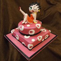 Betty Boop Cake this was for a 21st birthday, the birthday girl loves betty boop and the party colours were pink black and white.the cake is a chocolate...