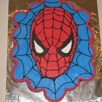 Spiderman Cupcake Cake My first cupcake cake. I'm pretty proud of it. I had trouble making the buttercream look smooth, but I used the paper towel technique...