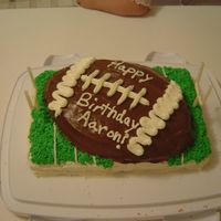 Football On A Field This was a birthday cake I made for my husband's 29th birthday. He loves football and with football season coming up again I figured...