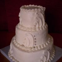 Mini Cake 2", 4", 6" 25 anniversary cake; all buttercream