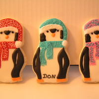 Christmas Penguins NFSC with RI. My Christmas penguins with different togues and scarves.