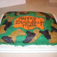 Camo Cake Camo Cake I made for my Son's 10th birthday, it was a big hit! Got theidea from Laura at CC! Thanks Laura, Matt loved it!