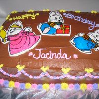 Max And Ruby Super Chocolate max and ruby handpainted on cut out fondant.. all chocolate