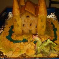 Gingerbread Castle W/ Dragon I made this gingerbread castle for my son's German class, his teacher was giving out extra points for anyone who brought in a '...
