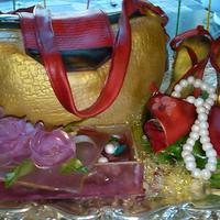 Birthday 'fashionista' Cake This is a cake I made for my Best friends 46th bday... The cake is homemade chocolate with chocolate fudge filling and choc bc icing...