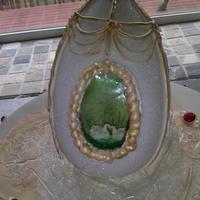 Egg Cake With Swan View I finished this cake today for one of my clients who is having a brunch. The cake is alternate butter yellow cake with Hershey's...