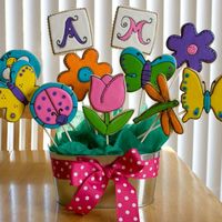 Cookie Bouquet One of two bouquets I did for my neice's birthday. Got some of the design ideas from the talented artists here on CC.