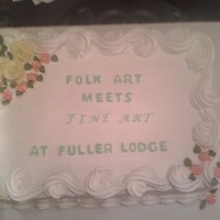 Donated Cake Donated cake to local Art Show Opening.WASC with fresh Strawberries and Whipped Cream Frosting