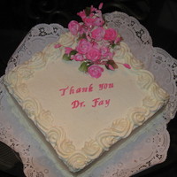 Thank You Cake For My Doctor WASC/Whipped Cream Frosting