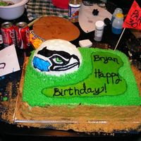 Golfing Seahawks Fan This is a marble cake with all buttercream. Graham crackers for the sand. Any tips would be very helpful. I know that my writing is really...