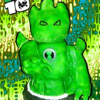 Goop Goop from Ben 10....I tried to copy a bobblehead my cousin wanted.Head and arms are rct. For the body I used a 4x4,6x6 & half a ball,...