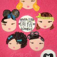 Harajuku Lovers Cc Toppers Thought I'd have a little fun & make these cc toppers out of left over fondant.