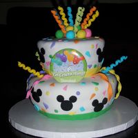 Disney Birthday Celebration! My friend is obbsessed with Disneyland. I did this Disney cake with their celebration theme going on this year!