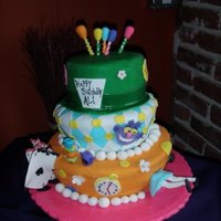 Alice In Wonderland Cake! This was a Baby shower/ Birthday party cake with an Alice in Wonderland theme.