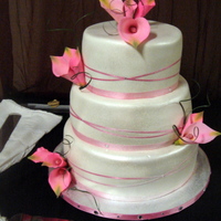 Pink Callas This cake is one of my favorites... bottom tier:: Raspberry filling, middle tier: bavarian creme and top tier: cherry filling... with...