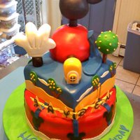 Mickey's Clubhouse For a great friend... this is my biggest cake so far... it cake out AMAZING! love how colorful it is...