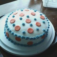 Pic030508_2.jpg im new at decorating cakes. this is one of my firsts. butter cream frosting with fondant polka dots. i hope you like it :]