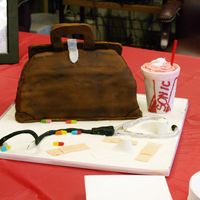 From Doctor To Sonic SONIC CUP WAS FONDANT FILLED WITH CAKE AND ICING MY BOSS'S FAVORITE DRINK STRAWBERRY SHAKES