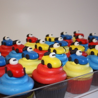 Race Cars Cupcakes I took inspiration from some of the ladies on here. These were so cute I had to make them.