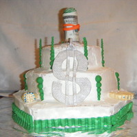 Show Me The Money Cake White cake with oreo cream cheese filling