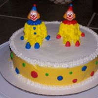 Course 1 Clown Cake This is my first cake using figure piping. Didn't come out perfect, but i did learn some new techniques.