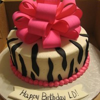 Zebra Birthday Cake 