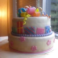 Presents Made this cake for my mom's 60th b-day. Maybe a bit childish, but she loved it. I meant to decorate both layers with presents, but it...