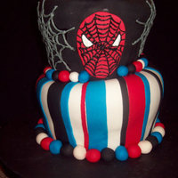 Spiderman Topsy-Turvy Cake 