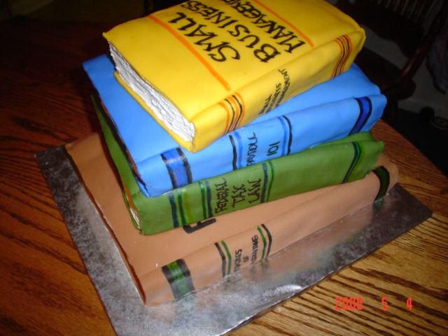 Stack Of Books Fondant and buttercream