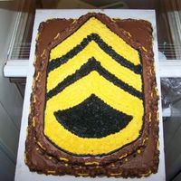 Army Grooms Cake this was done for a friend of a friend :) her hubby to be is an army recruiter and she wanted his grooms cake to be his rank. it's a...
