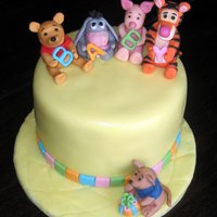 Winnie The Pooh Baby Shower Fondant figures.