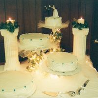 My First Wedding Cake The icing is butter cream. I was asked to do my son and new daughter-law s wedding cake. I was very nervous, but decided to do it anyway....