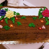 Flower Basket Just practicing my basket weave. A simple cake. Thanks for looking.