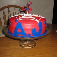 Spiderman My first fondant cake!