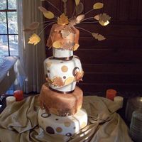 Fall Leaves Foam Wedge Topsy-Turvy Be gentle, this was my first ever wedding cake, and my first four tier cake, and my first topsy-turvy cake. My best friend married my...
