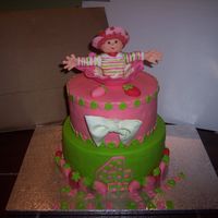 Strawberry Shortcake Birthday Strawberry Shortcake birthday cake for a friend's little girl who was turning 4. Cake is WASC covered in Coco-Pan, Figure is modeling...