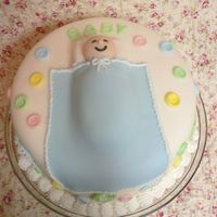 Sleeping Baby This baby shower cake was my first ever. It was a baby shower cake for my friends shower. It was 2 - 8" layers. It was filled &...