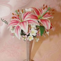 Gumpaste Stargazer Lilies & Fillers This was my first attempt at making a wedding topper. I taught myself how to make the stargazers at home. I made 2 that were practice, and...