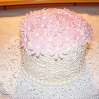 Petite Round Wedding Cake White cake, Debi's buttercream, fondant flowers
